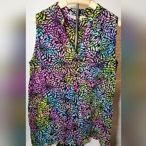 Multicolor Sleeveless Women's Top 1X
